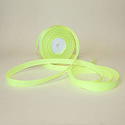 Репсова стрічка 1,2 см/колір салатовий неон/ширина 1,2 см/бобіна 23 м