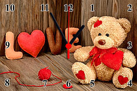 Настінні годинники "Плюшевий ведмедик для коханих"