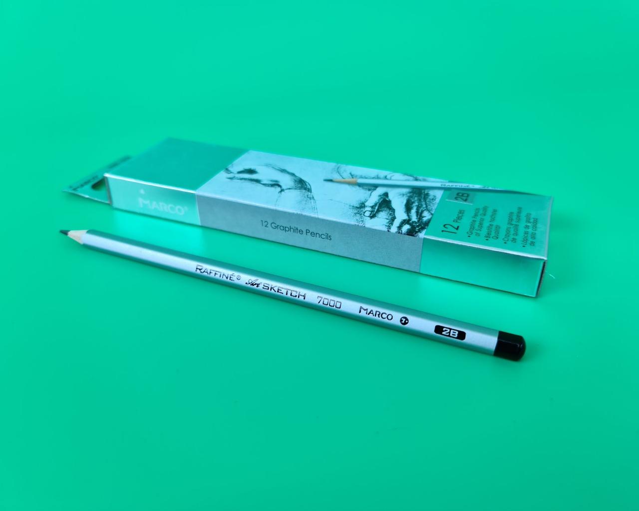 Олівець простий набір 12 шт. Марко No7000-2B raffine (1 шт.), фото 1