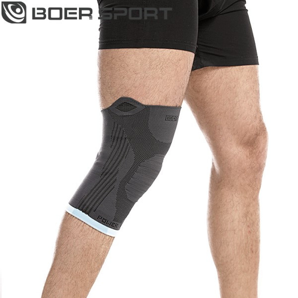 Еластичний компресійний наколінник BOER PRO HX-75033 з бічними пружинами, фото 1