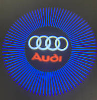 Логод на батарейках Audi. Бездротове лого дверей-Ауді. Lazer door logo.