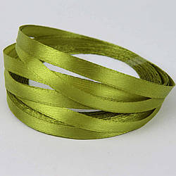 Стрічка атласна для пакування, 6 мм. світло-оливкова
