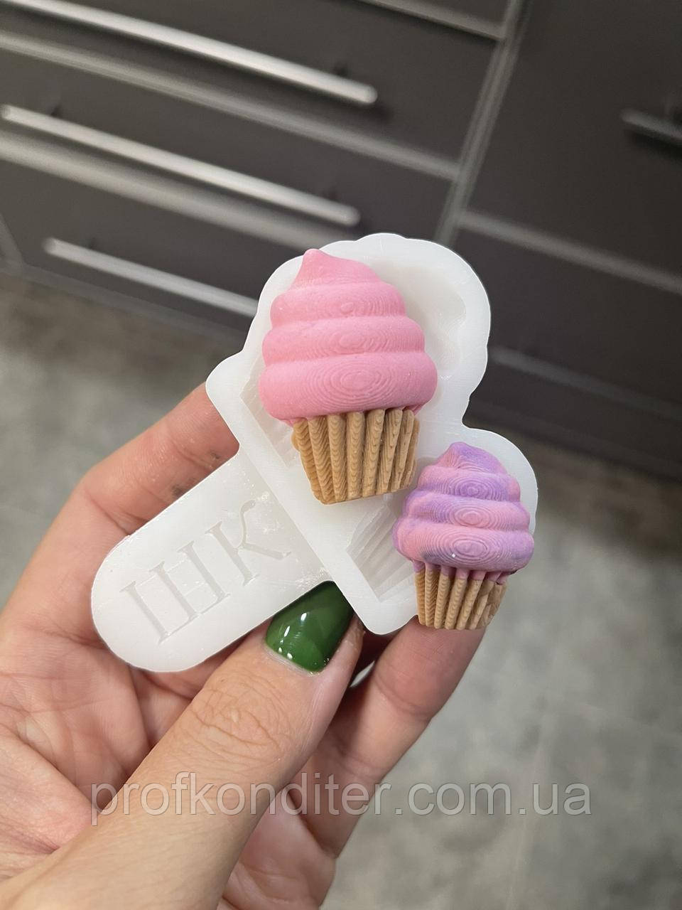 ЕКСКЛЮЗИВ! Силіконовий Молд для шоколаду, карамелі і мастики "Міні-кекси 2Д", фото 1