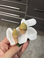 ЭКСКЛЮЗИВ! Силиконовый Молд для шоколада, карамели и мастики "Мини-кексы с рожками мороженного 2Д"