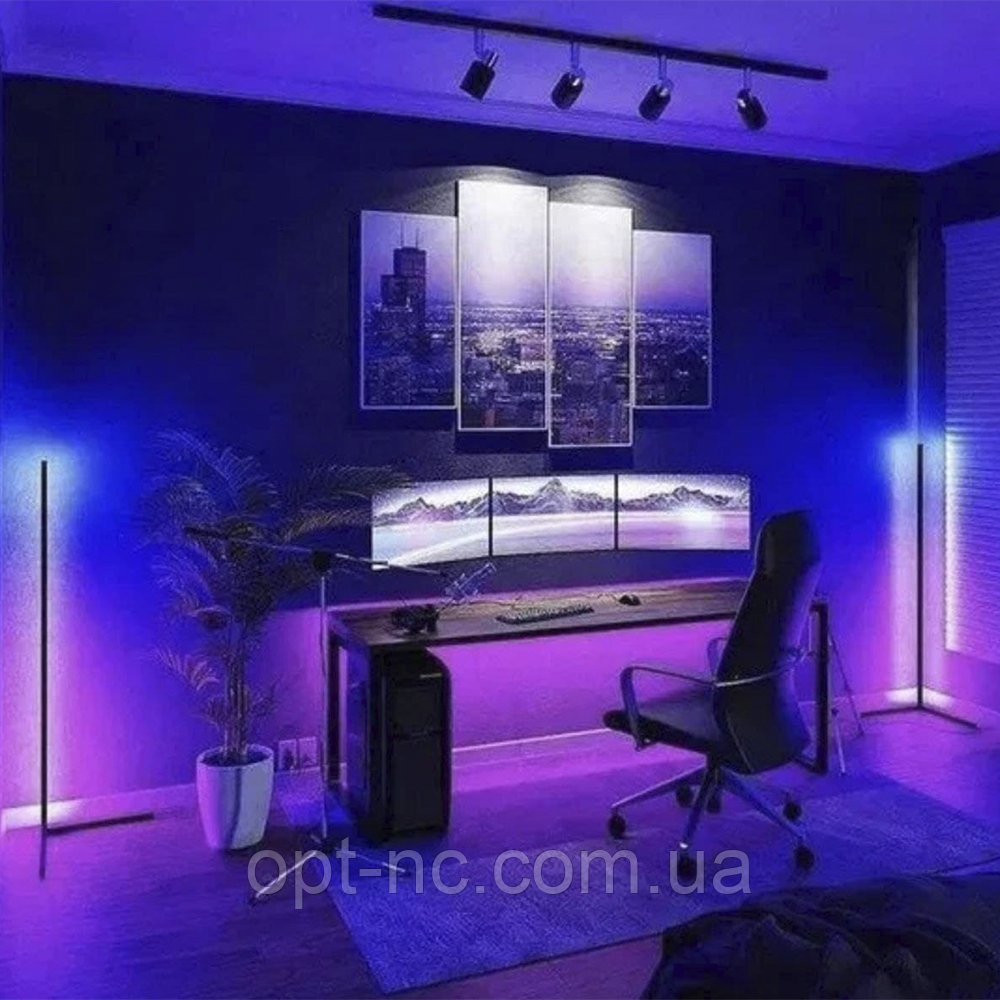 Угловой напольный светильник RGB торшер, 140 см