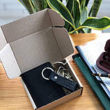 Набір AUDI (обкладинка для прав тех.паспорт і брелок на кільці) чорний, фото 2