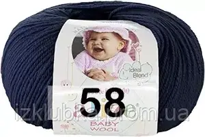Пряжа Baby Wool Alize № 60 черный (еще +18 цветов) - фото 9 - id-p549711386