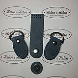 Бічні елементи для сумки "Ранька". Джинс (Бірюза), фото 3