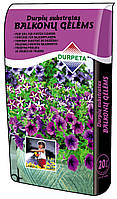 Торфяной субстрат для балконных растений pH 5.5-6.5 20л Durpeta