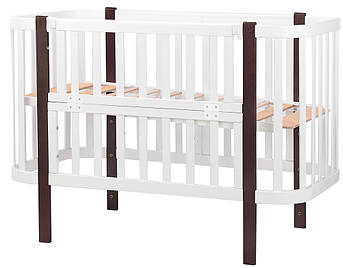 Ліжко Babyroom Місяць (120x60) білий - венге