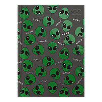 /Блокнот UFO А6 64 л клітинка тв обв мат ламін +лак сірий KIDS Line