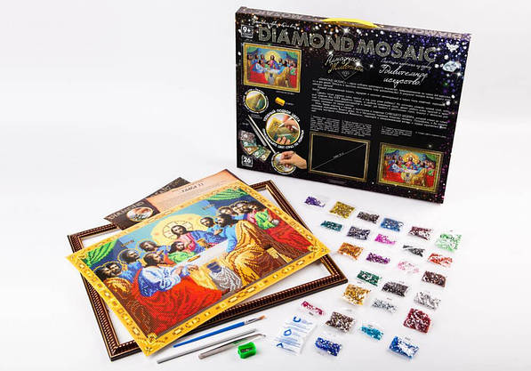 Набір для творчості "DIAMOND MOSAIC" Алмазна мозаїка Велика Danko Toys, фото 3