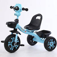 Велосипед триколісний Kids tricycle триколісний трицикл 2 кошика EVA колеса музика світло для дітей