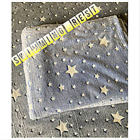 Плед світиться в темряві День-ніч 150х200 см Покривало Мікрофібра (Блакитний з зірками 0)