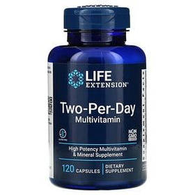 Мультивітаміни для прийому два рази на день Two-Per-Day Life Extension 120 капсул