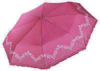Розовый зонтик с рюшами Три Слона ( полный автомат ) арт. L3818-15