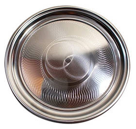 Піднос з нержавійки 37.5 см круглий