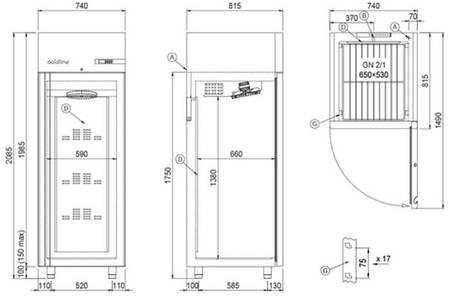 Холодильна шафа Coldline Smart A70/1NE, фото 2