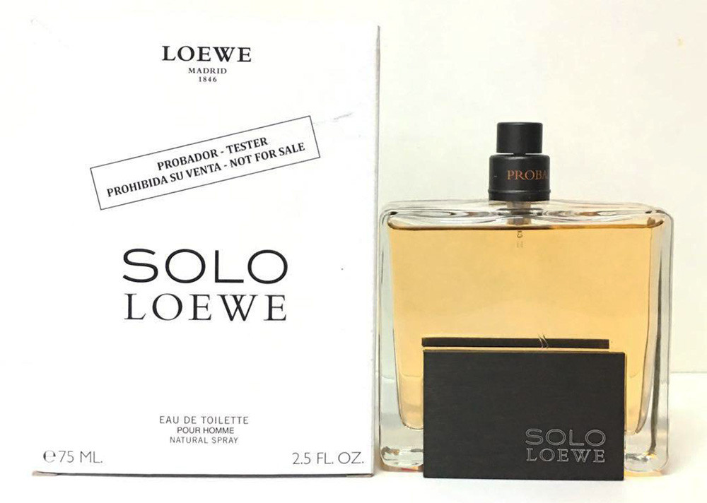 Оригінальний тестер парфумів Loewe Solo Pour Homme 75ml, цитрусовий пряний аромат з мускусом для чоловіків