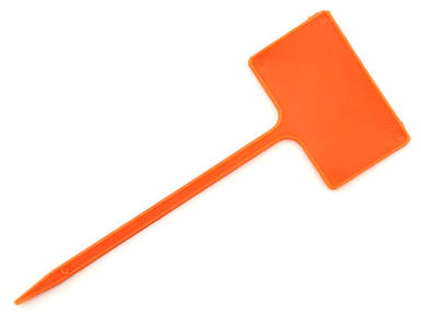 Табличка для рослин на ніжці АММА №3 помаранчева (5 см х 3 см, ніжка 10 см)