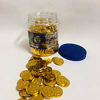 Шоколадные монеты в банке Chocolate coin 200 шт