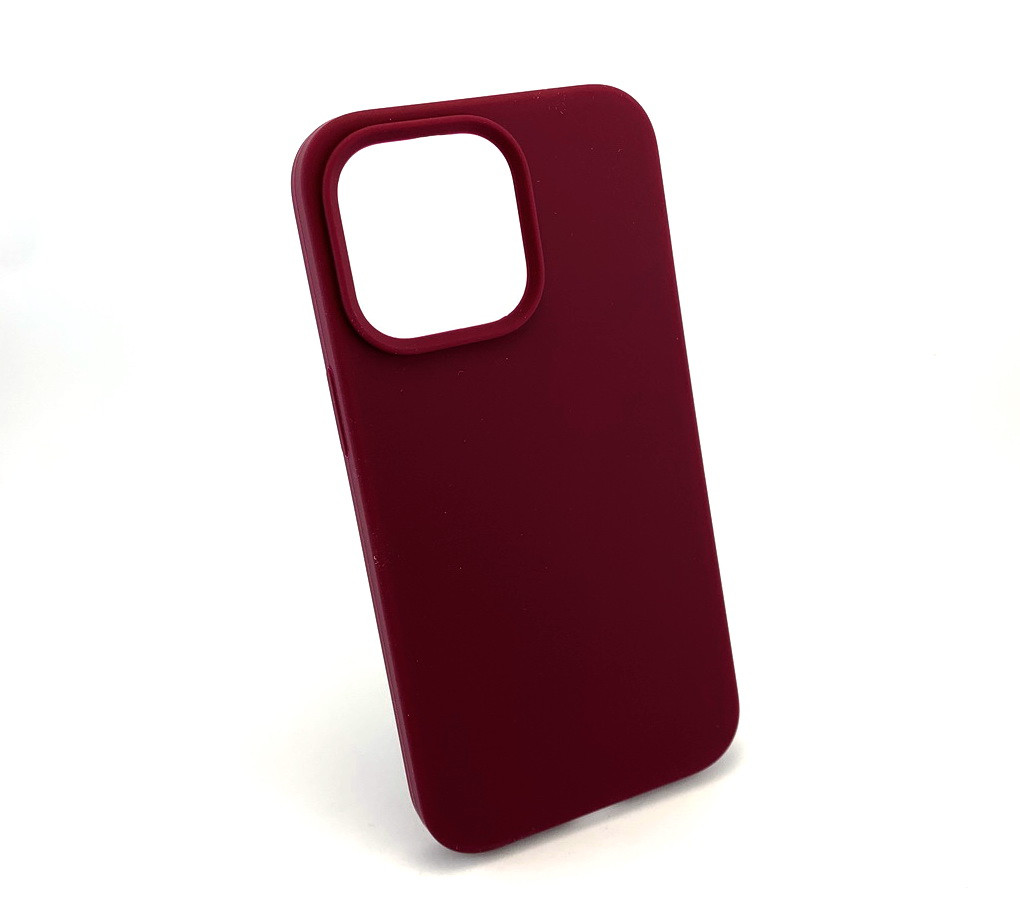 Чохол на iPhone 13 Pro накладка на бампер Silicone Case Full силіконовий original бордовий marsala