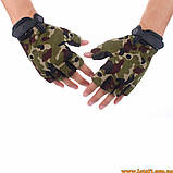 Тактичні рукавички без пальців 5.11 Камуфляж безпалі безпалки, фото 7