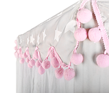 Намет дитячий 70×140 см сіро - рожева Kruzzel Дитячий ігровий будиночок вігман Велика альтанка дитяча палатка, фото 9