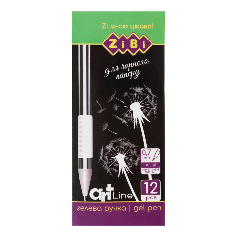 Ручка гелева ZB.2208-12 BLACK PAPER 0,6 мм біла ART Line (12/144), фото 1