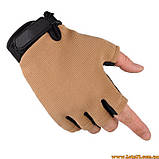 Тактичні рукавички без пальців 5.11 Пісок безпалі безпалки, фото 3