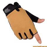 Тактичні рукавички без пальців 5.11 Пісок безпалі безпалки XL, фото 3