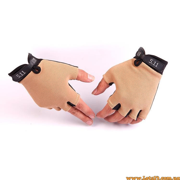 Тактичні рукавички без пальців 5.11 Пісок безпалі безпалки XL