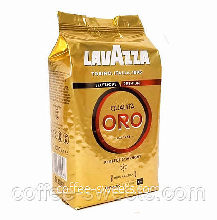 Зерновий кави Lavazza Qualita Oro 1кг ОРИГІНАЛ 100%, фото 2