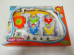 Карусель на ліжечко Baby Toys Клоуни, музична, механічна, (6387)