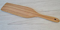 Деревянная кухонная лопатка тонкая прямоугольная дуб 28.5см