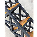 Стелаж HoReCa у стилі лофт з натурального дерева, фото 6