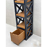 Стелаж HoReCa у стилі лофт з натурального дерева, фото 5
