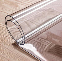 Скатерть мягкое (гибкое, жидкое) стекло защита для мебели Soft Glass (1.1х1.8м) толщина 1.5 мм Прозрачная