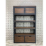 Стелаж Loft для готеля з натурального дерева, фото 4