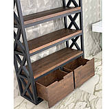 Стелаж Loft для готеля з натурального дерева, фото 5