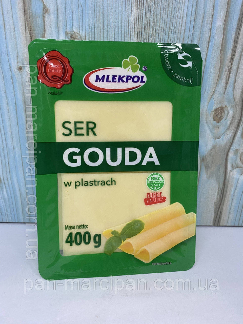 Сир нарізка Gouda Mlekpol 400 г, фото 1