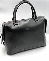 Жіноча модна шкіряна сумка Fendi Фенді в кольорах, сумка шкіра, сумка на блискавці, сумка на плече Чорний