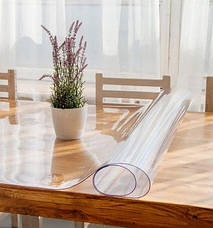 Скатертина м'яке (гнучке, рідке) скло захист для меблів Soft Glass (1.7х1.8м) товщина 1.5 мм Прозора, фото 3