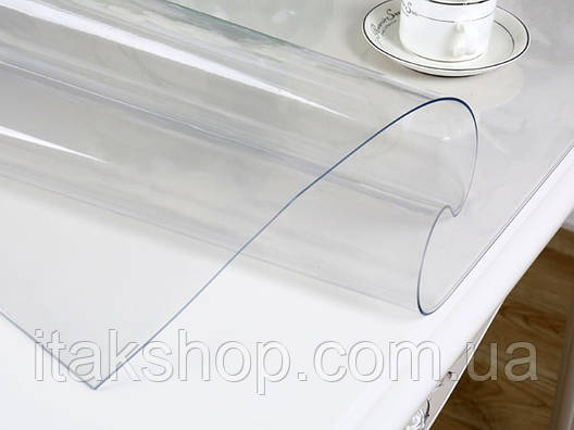 Скатертина м'яке (гнучке, рідке) скло захист для меблів Soft Glass (1.9х1.8м) товщина 1.5 мм Прозора, фото 2