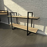 Офісний лофт стелаж з натурального дерева, фото 2
