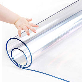 Скатертина м'яке (гнучке, рідке) скло захист для меблів Soft Glass (2.0х1.8м) товщина 1.5 мм Прозора