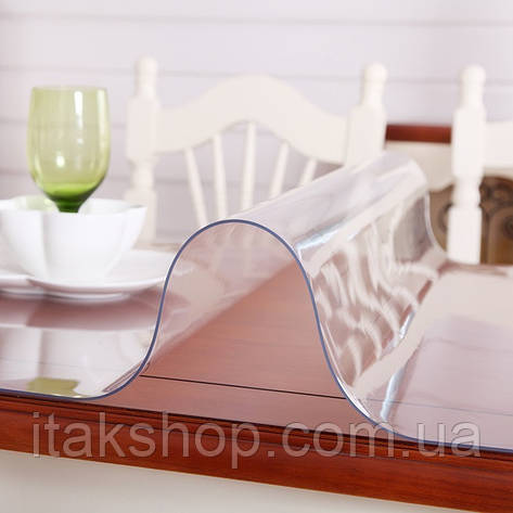 Скатертина м'яке (гнучке, рідке) скло захист для меблів Soft Glass (2.2х1.8м) товщина 1.5 мм Прозора, фото 2