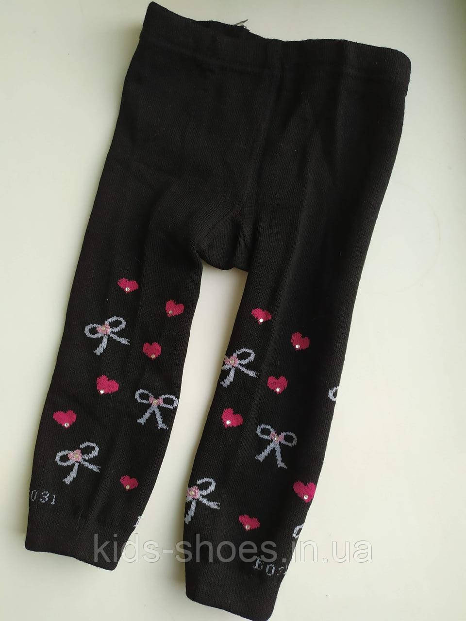 Дитячі лосини для дівчинки теплі бантики 0-2 роки - фото 1 - id-p928884319