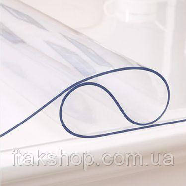 Скатертина м'яке (гнучке, рідке) скло захист для меблів Soft Glass (2.3х1.8м) товщина 1.5 мм Прозора