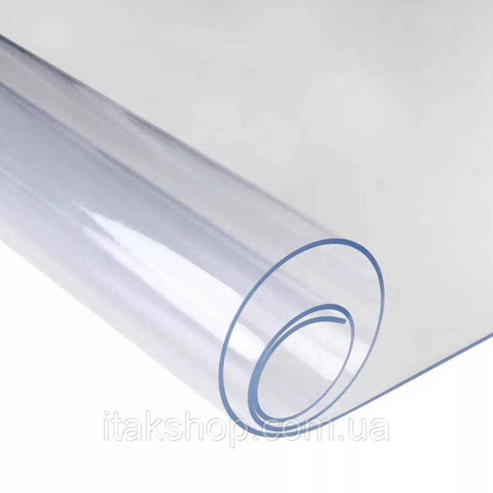 Скатертина м'яке (гнучке, рідке) скло захист для меблів Soft Glass (2.6х1.8м) товщина 1.5 мм Прозора